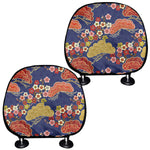 Japanese Cherry Blossom Pattern Print Car Headrest Covers