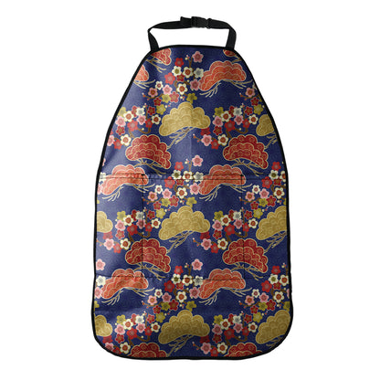 Japanese Cherry Blossom Pattern Print Car Seat Organizers