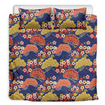 Japanese Cherry Blossom Pattern Print Duvet Cover Bedding Set