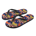Japanese Cherry Blossom Pattern Print Flip Flops