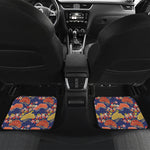 Japanese Cherry Blossom Pattern Print Front and Back Car Floor Mats
