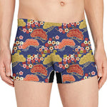 Japanese Cherry Blossom Pattern Print Men's Boxer Briefs