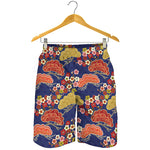 Japanese Cherry Blossom Pattern Print Men's Shorts