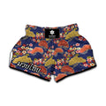Japanese Cherry Blossom Pattern Print Muay Thai Boxing Shorts