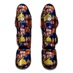 Japanese Cherry Blossom Pattern Print Muay Thai Shin Guard