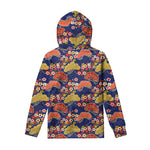 Japanese Cherry Blossom Pattern Print Pullover Hoodie