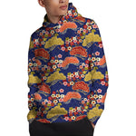 Japanese Cherry Blossom Pattern Print Pullover Hoodie