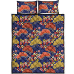 Japanese Cherry Blossom Pattern Print Quilt Bed Set