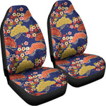 Japanese Cherry Blossom Pattern Print Universal Fit Car Seat Covers