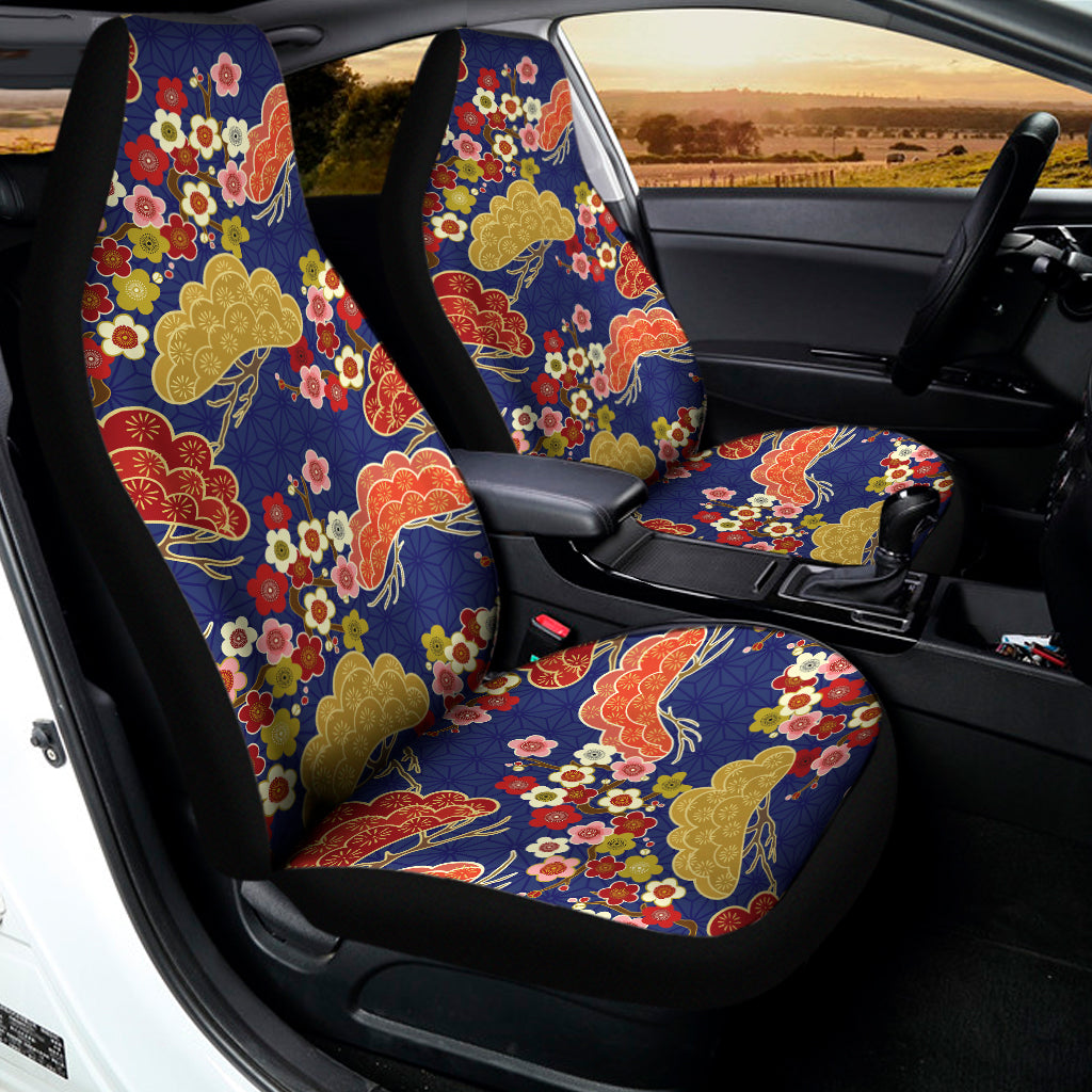 Japanese Cherry Blossom Pattern Print Universal Fit Car Seat Covers