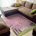 Japanese Cherry Blossom Tree Print Area Rug
