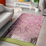Japanese Cherry Blossom Tree Print Area Rug