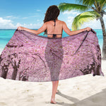 Japanese Cherry Blossom Tree Print Beach Sarong Wrap