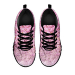 Japanese Cherry Blossom Tree Print Black Sneakers