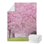 Japanese Cherry Blossom Tree Print Blanket