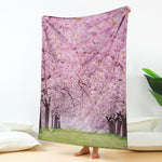 Japanese Cherry Blossom Tree Print Blanket