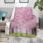 Japanese Cherry Blossom Tree Print Blanket