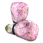 Japanese Cherry Blossom Tree Print Boxing Gloves