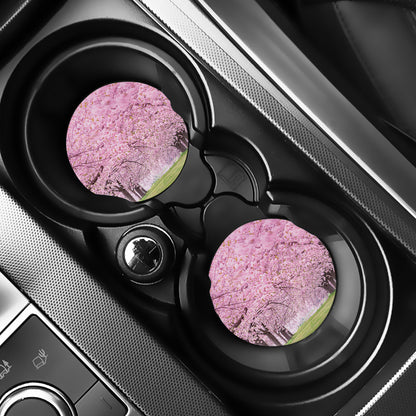 Japanese Cherry Blossom Tree Print Car Coasters