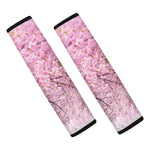 Japanese Cherry Blossom Tree Print Car Seat Belt Covers