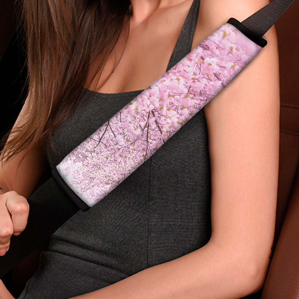 Japanese Cherry Blossom Tree Print Car Seat Belt Covers