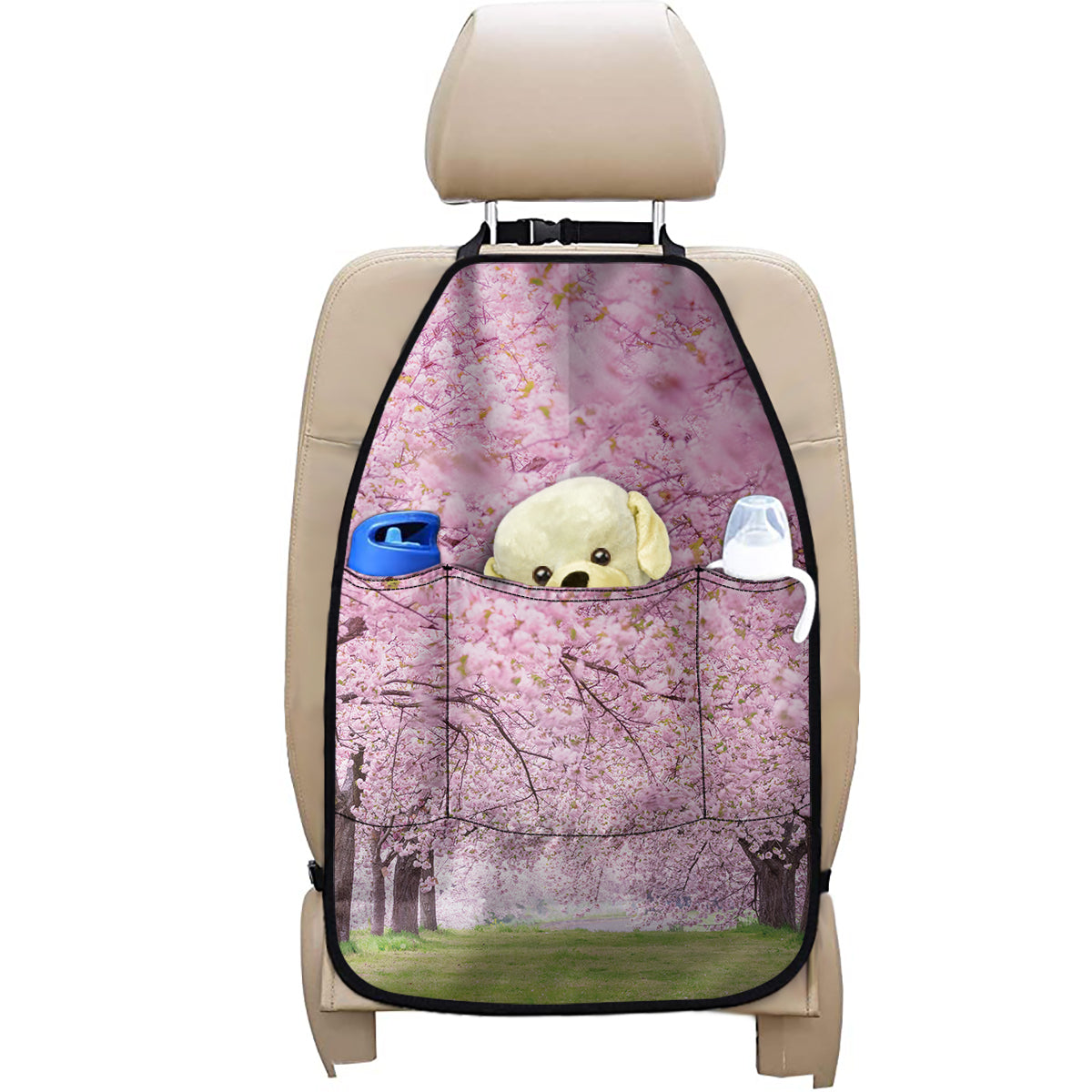 Japanese Cherry Blossom Tree Print Car Seat Organizers