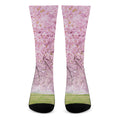 Japanese Cherry Blossom Tree Print Crew Socks