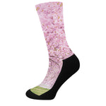 Japanese Cherry Blossom Tree Print Crew Socks