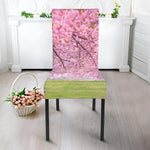 Japanese Cherry Blossom Tree Print Dining Chair Slipcover