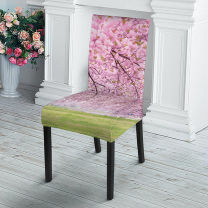 Japanese Cherry Blossom Tree Print Dining Chair Slipcover