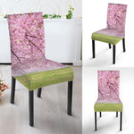 Japanese Cherry Blossom Tree Print Dining Chair Slipcover
