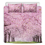 Japanese Cherry Blossom Tree Print Duvet Cover Bedding Set