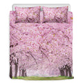 Japanese Cherry Blossom Tree Print Duvet Cover Bedding Set