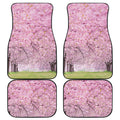 Japanese Cherry Blossom Tree Print Front and Back Car Floor Mats