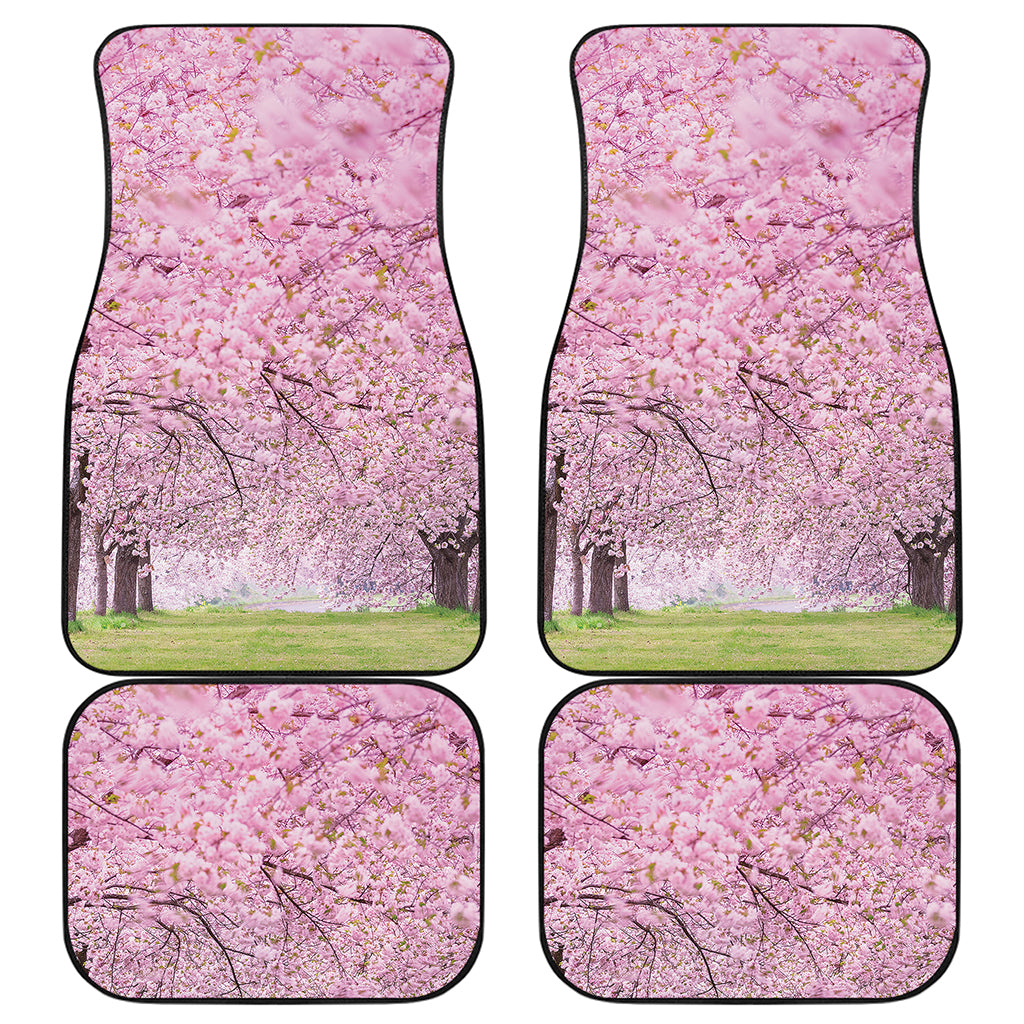 Japanese Cherry Blossom Tree Print Front and Back Car Floor Mats