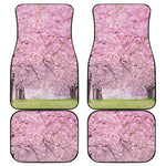 Japanese Cherry Blossom Tree Print Front and Back Car Floor Mats
