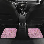 Japanese Cherry Blossom Tree Print Front and Back Car Floor Mats