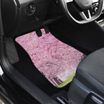 Japanese Cherry Blossom Tree Print Front and Back Car Floor Mats