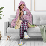 Japanese Cherry Blossom Tree Print Hooded Blanket