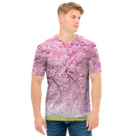 Japanese Cherry Blossom Tree Print Men's T-Shirt