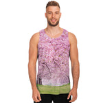 Japanese Cherry Blossom Tree Print Men's Tank Top