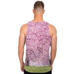 Japanese Cherry Blossom Tree Print Men's Tank Top