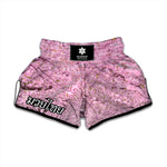 Japanese Cherry Blossom Tree Print Muay Thai Boxing Shorts