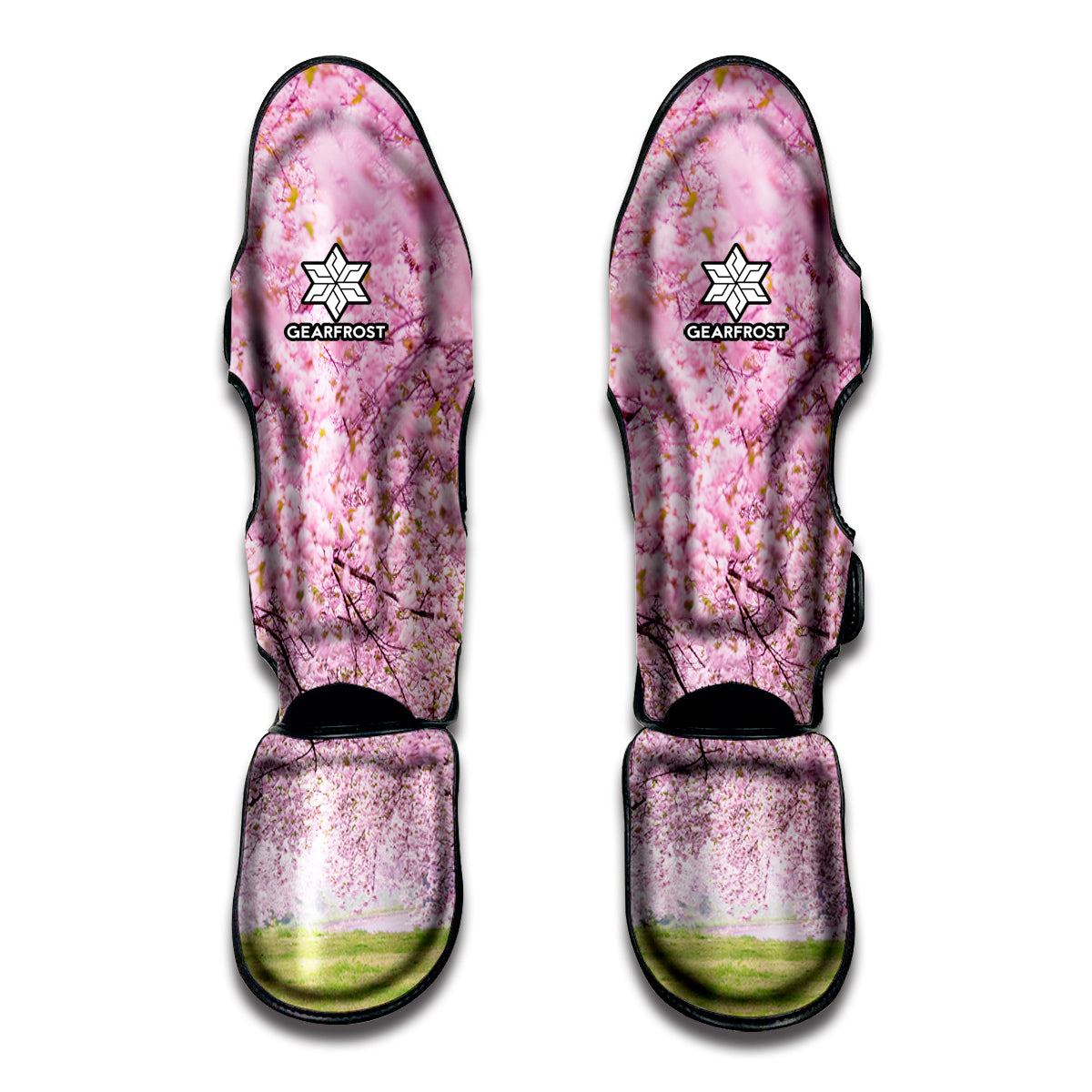Japanese Cherry Blossom Tree Print Muay Thai Shin Guard