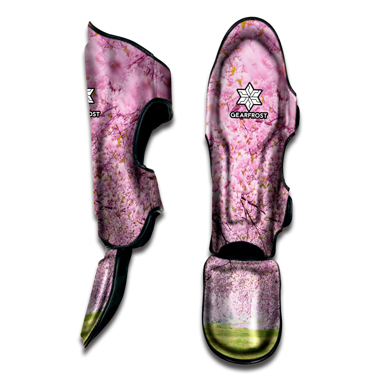 Japanese Cherry Blossom Tree Print Muay Thai Shin Guard