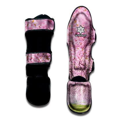 Japanese Cherry Blossom Tree Print Muay Thai Shin Guard