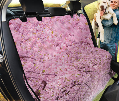 Japanese Cherry Blossom Tree Print Pet Car Back Seat Cover