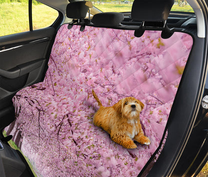 Japanese Cherry Blossom Tree Print Pet Car Back Seat Cover