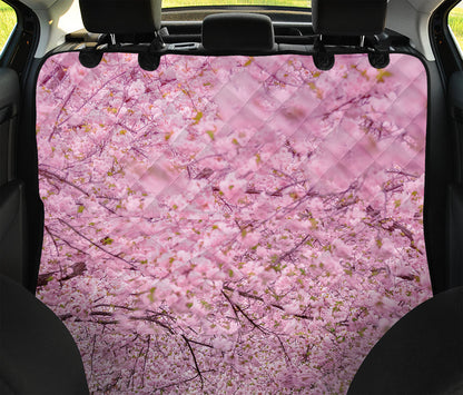 Japanese Cherry Blossom Tree Print Pet Car Back Seat Cover
