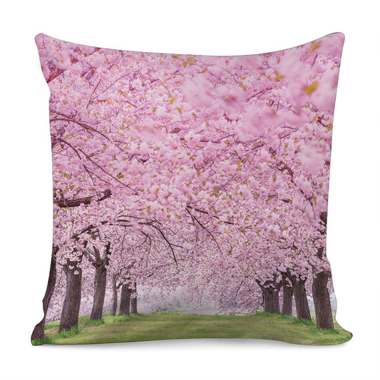 Japanese Cherry Blossom Tree Print Pillow Cover